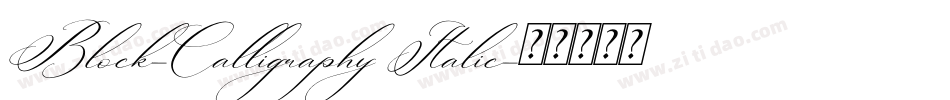 Block-Calligraphy Italic字体转换
